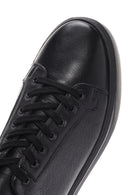 Men's Black Lace-up Leather Sneaker | Derimod