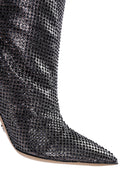 Women's Anthracite Stone Thin Heeled Leather Boots | Derimod