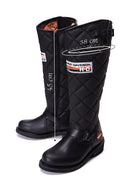 Harley Davidson Women's Black Laconia Hi Zipper Leather Boots | Derimod