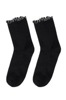 Kadın Siyah Altın Pamuk Çorap | Derimod