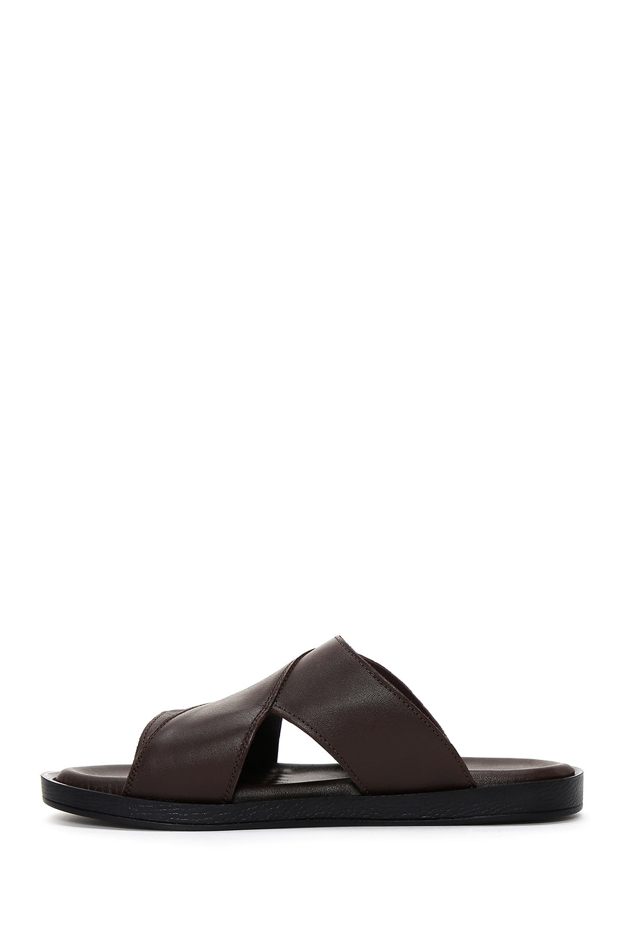 Men's Brown Leather Slippers