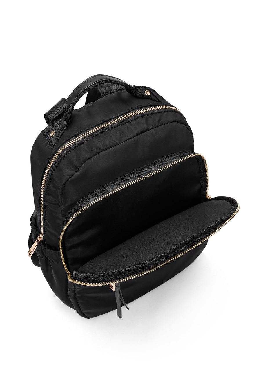 Women's Black Fabric Backpack