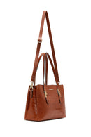 Women's Tan Crocodile Handbag | Derimod