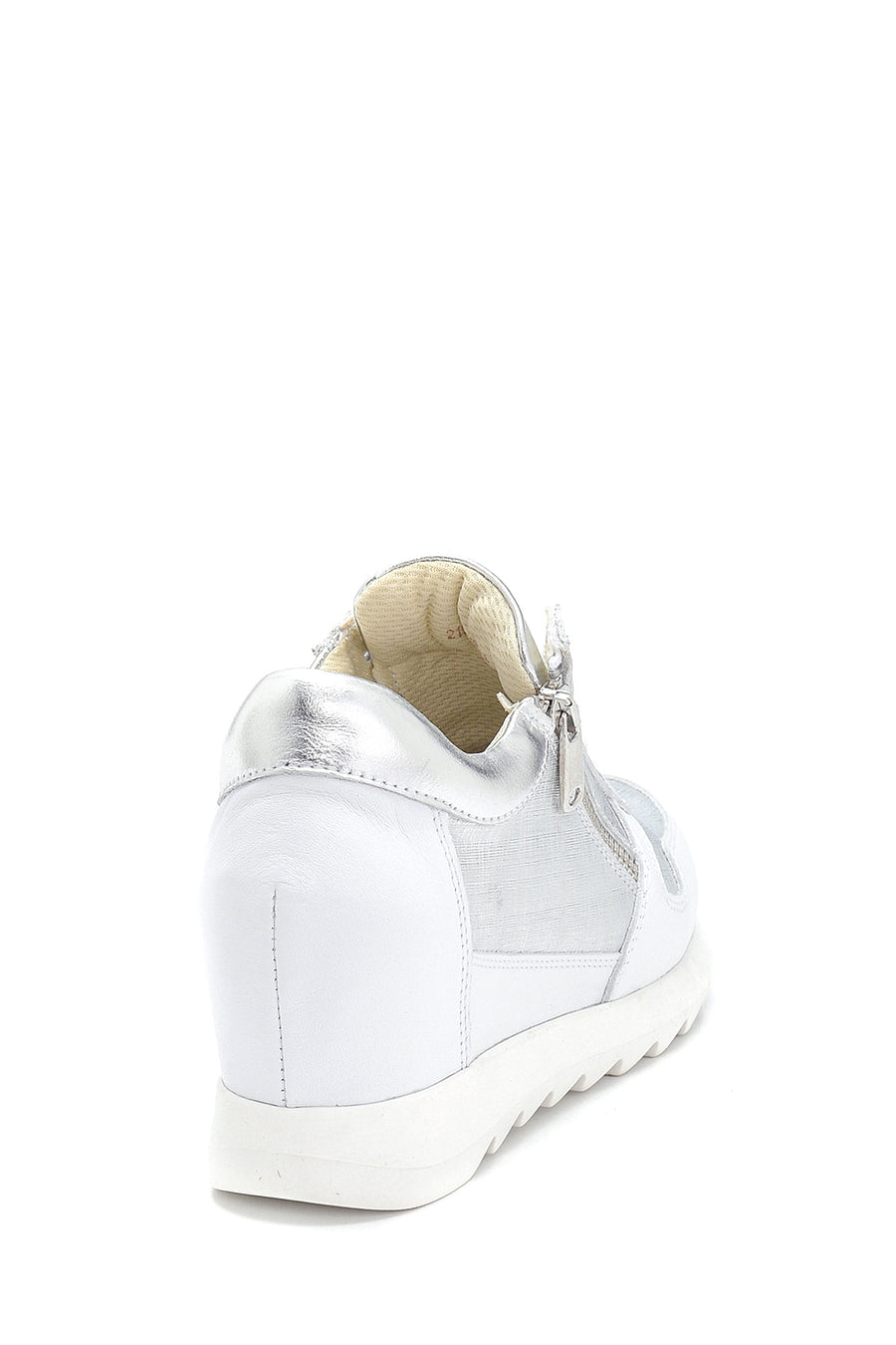 Women's Leather Zipper Detailed Sneaker