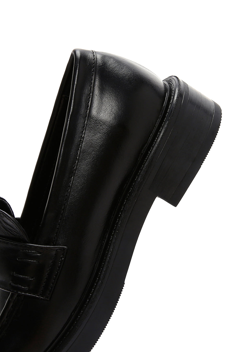 Kadın Siyah Deri Maskülen Casual Loafer
