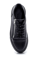 Men's Leather Zipper Detailed Sneaker | Derimod