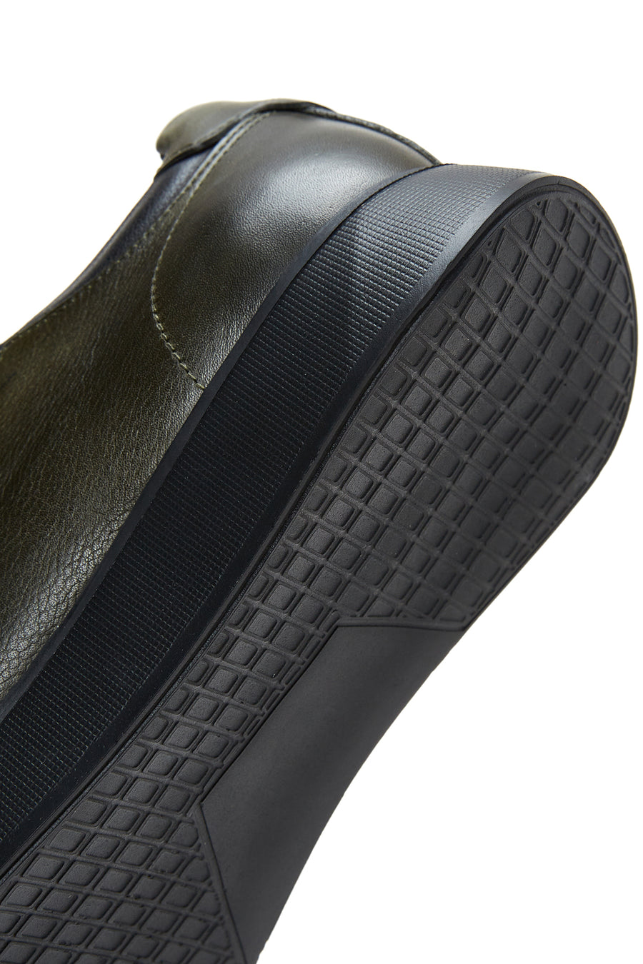 Erkek Haki Deri Sneaker
