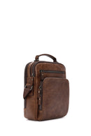 Men's Brown Leather Crossbody Bag | Derimod