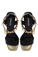 Kadın Siyah Bilekten Bağlamalı Topuklu Sandalet | Derimod