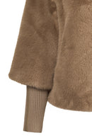 Ampezzo Woman Beige Short Teddy Coats | Derimod