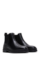 Men's Black Leather Chelsea Boots | Derimod