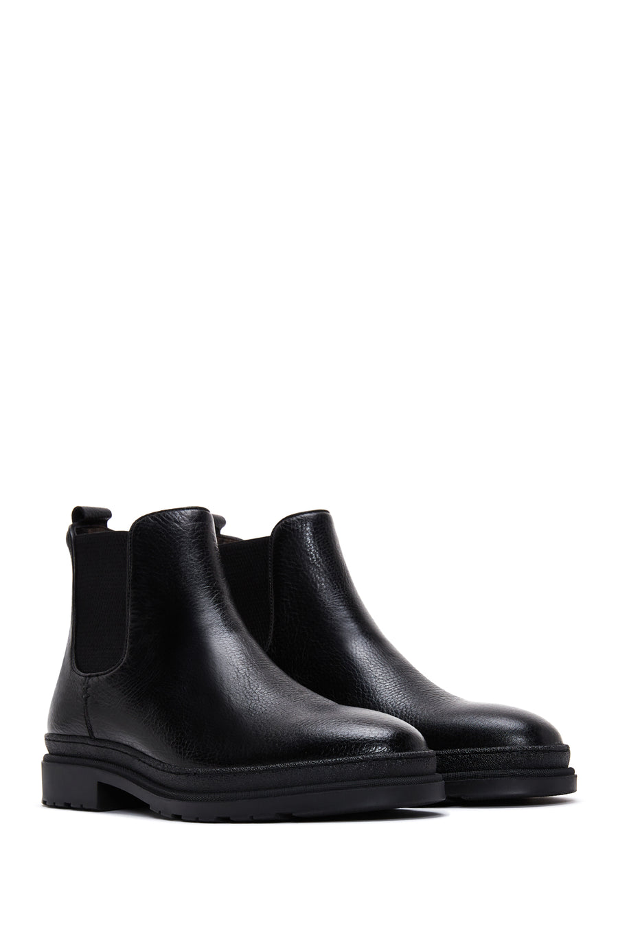 Men's Black Leather Chelsea Boots