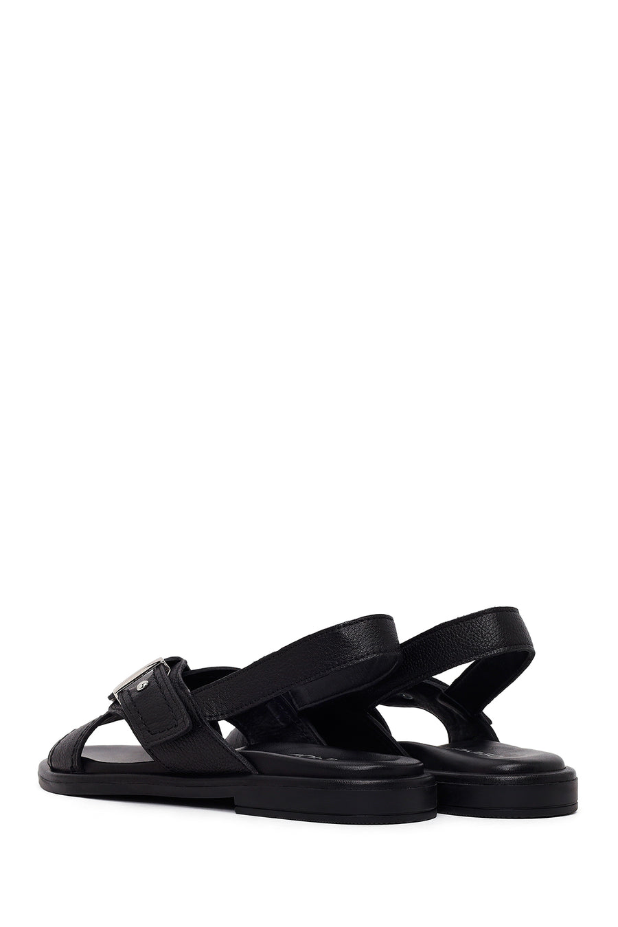 Woman Black Leather Sandal
