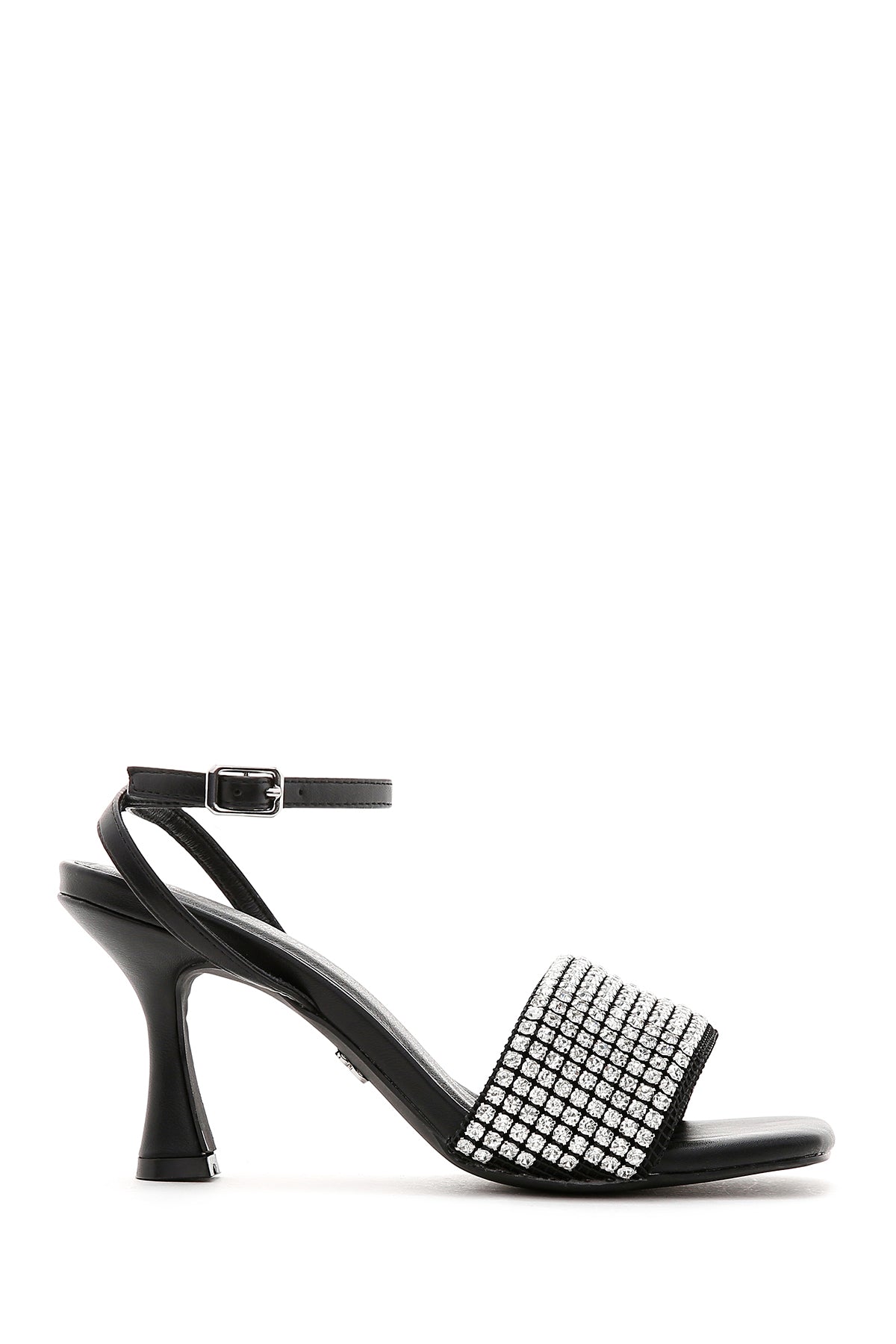Kadın Siyah Taşlı Topuklu Sandalet 23SFD4446TS | Derimod