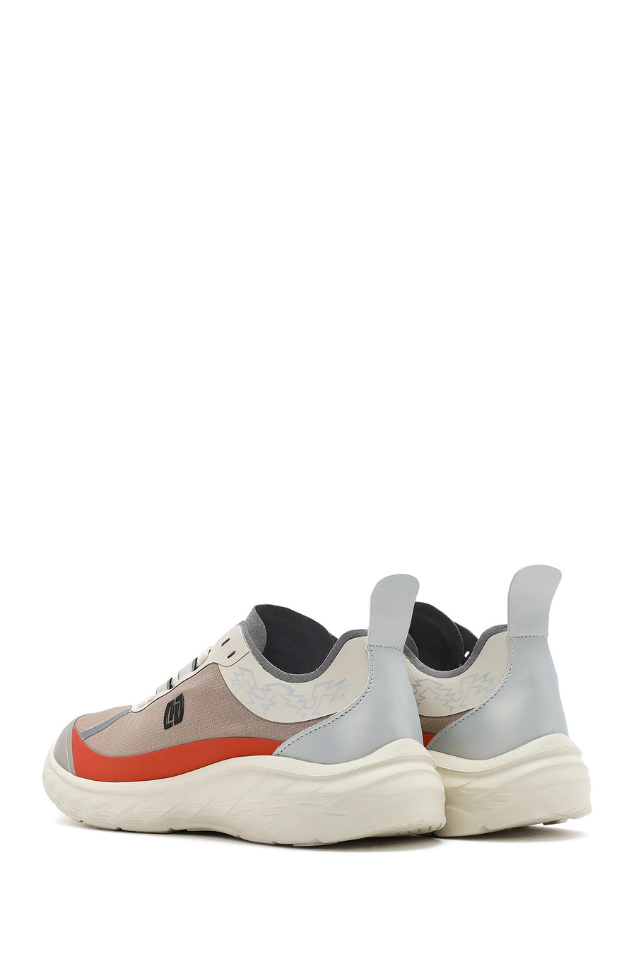 Women's Beige Lace-Up Chunky Sole Sneakers