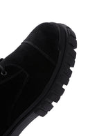 Men's Black Zippered Suede Leather Casual Boots | Derimod