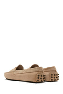 Women's Beige Suede Leather Loafer | Derimod