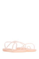 Women's Beige Transparent Jelly Flat Sandals | Derimod