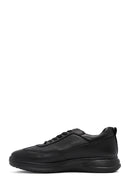 Men's Black Lace-Up Leather Casual Sneaker | Derimod