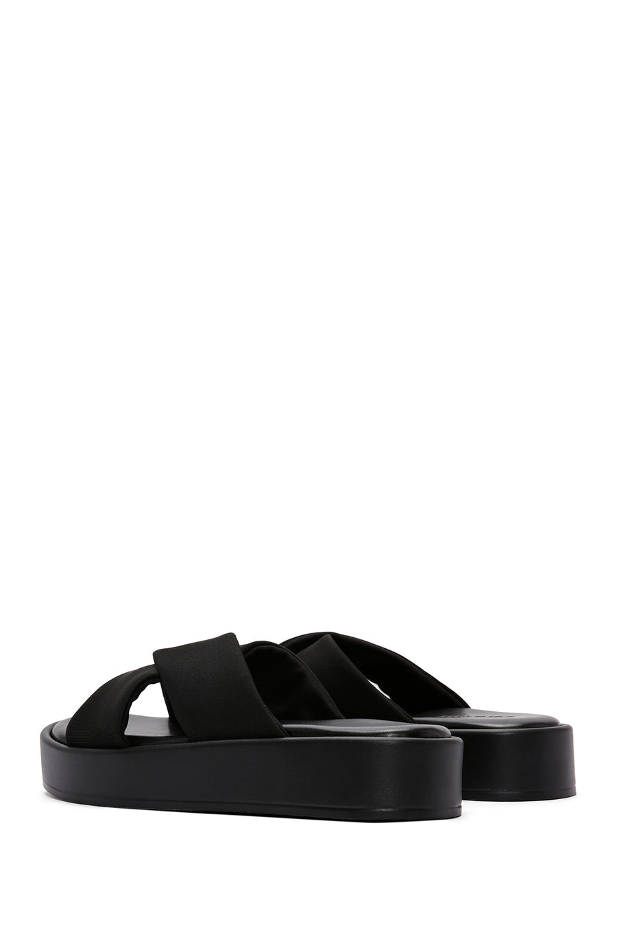 Women's Black Thick Soled Slippers