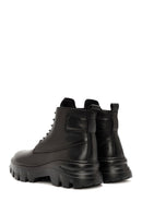 Men's Black Lace-Up Leather Casual Boots | Derimod