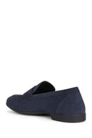 Geox Men's Navy Blue Sapienza Suede Leather Loafer | Derimod