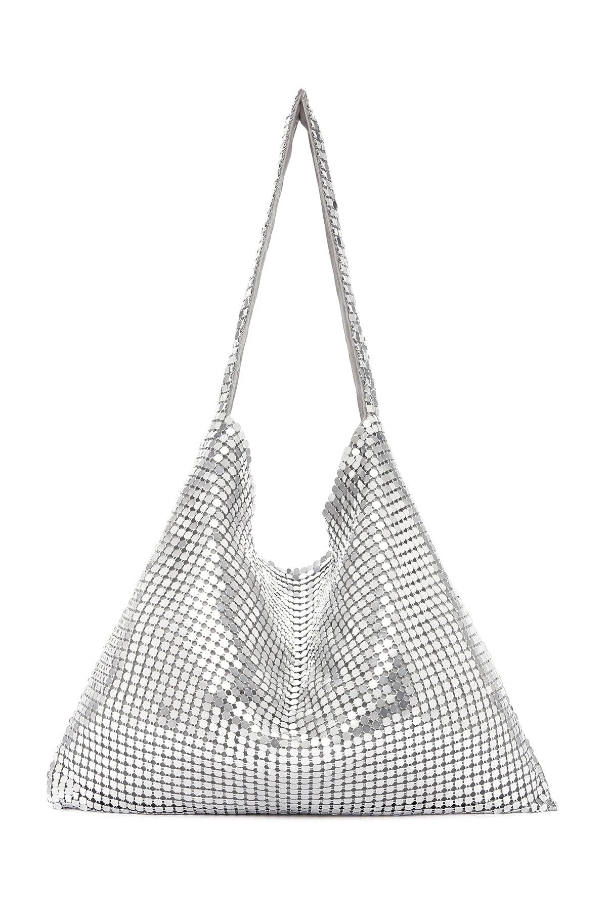 Women's Silver Metal Patterned Shoulder Bag 23WBD2864ML | Derimod