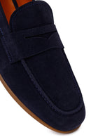 Male Navy Suede Loafer | Derimod
