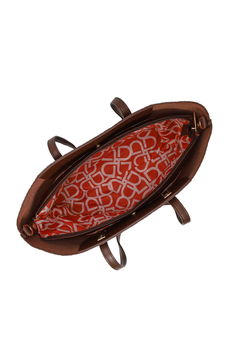 Woman Brown Long-Strap Braided Shoulder Bag