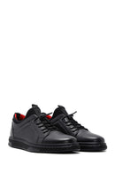 Men's Black Leather Casual Sneaker | Derimod