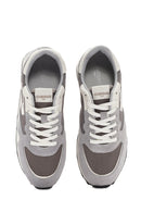 Alberto Guardiani Men's Wen Thick Sole Gray Lace-Up Leather Sneaker | Derimod