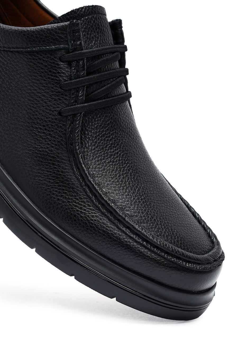 Men's Black Lace Up Leather Casual Shoes