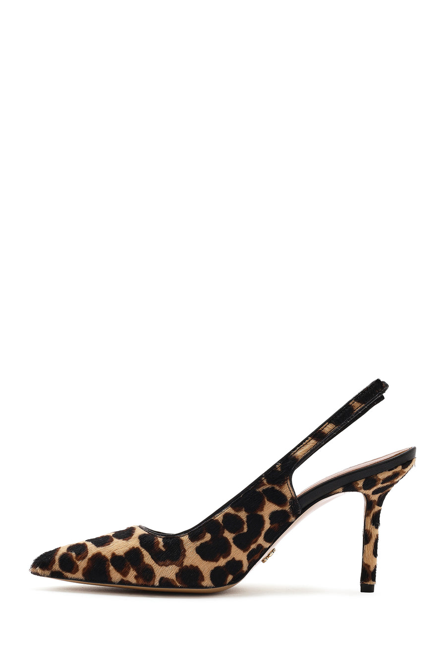 Women's Leopard Slingback Thin Heel Leather Shoes