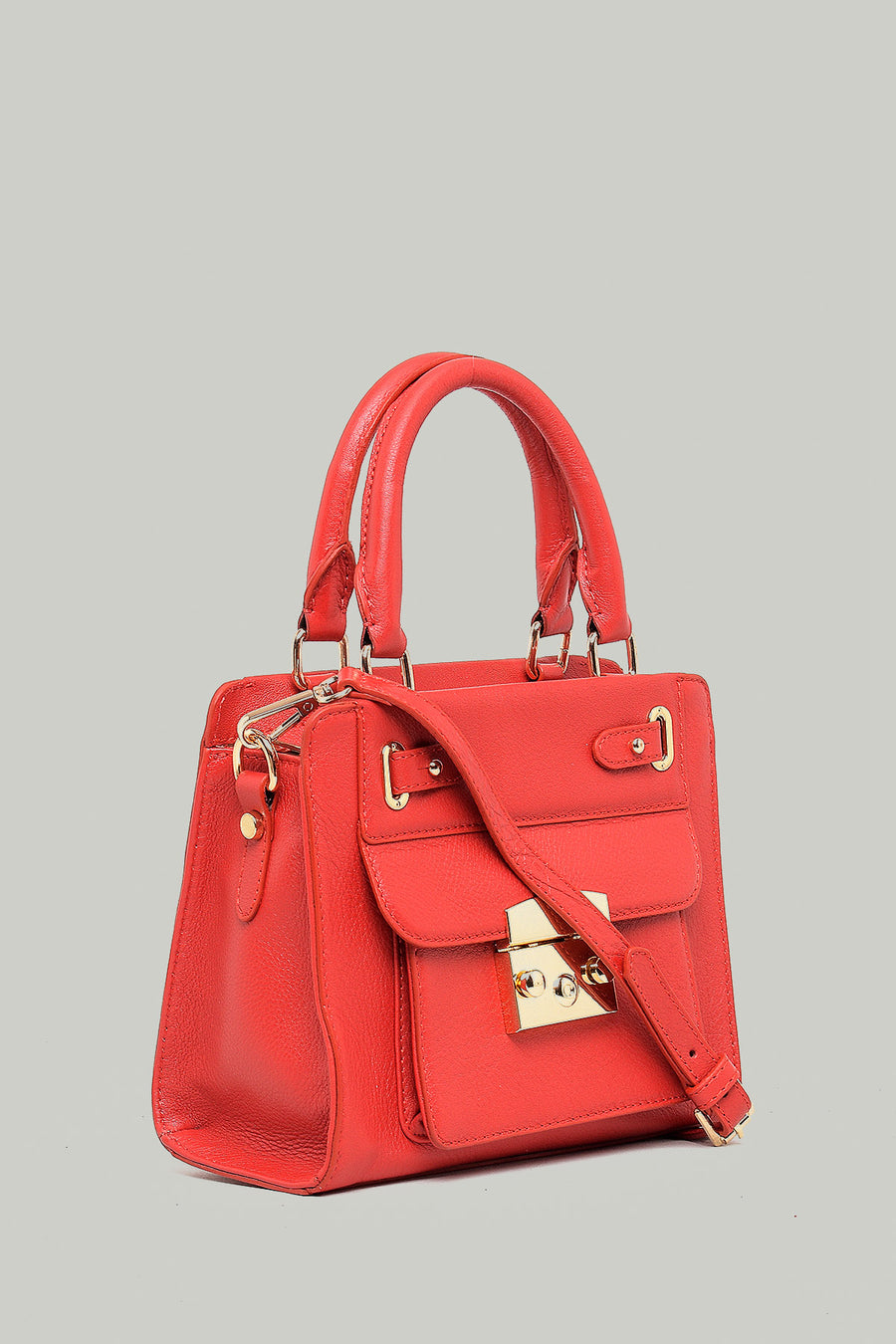 Red Women's Leather Handbag