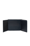 Men's Navy Blue Leather Wallet | Derimod