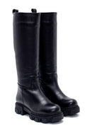 Women's Leather Thick Soled Boots | Derimod