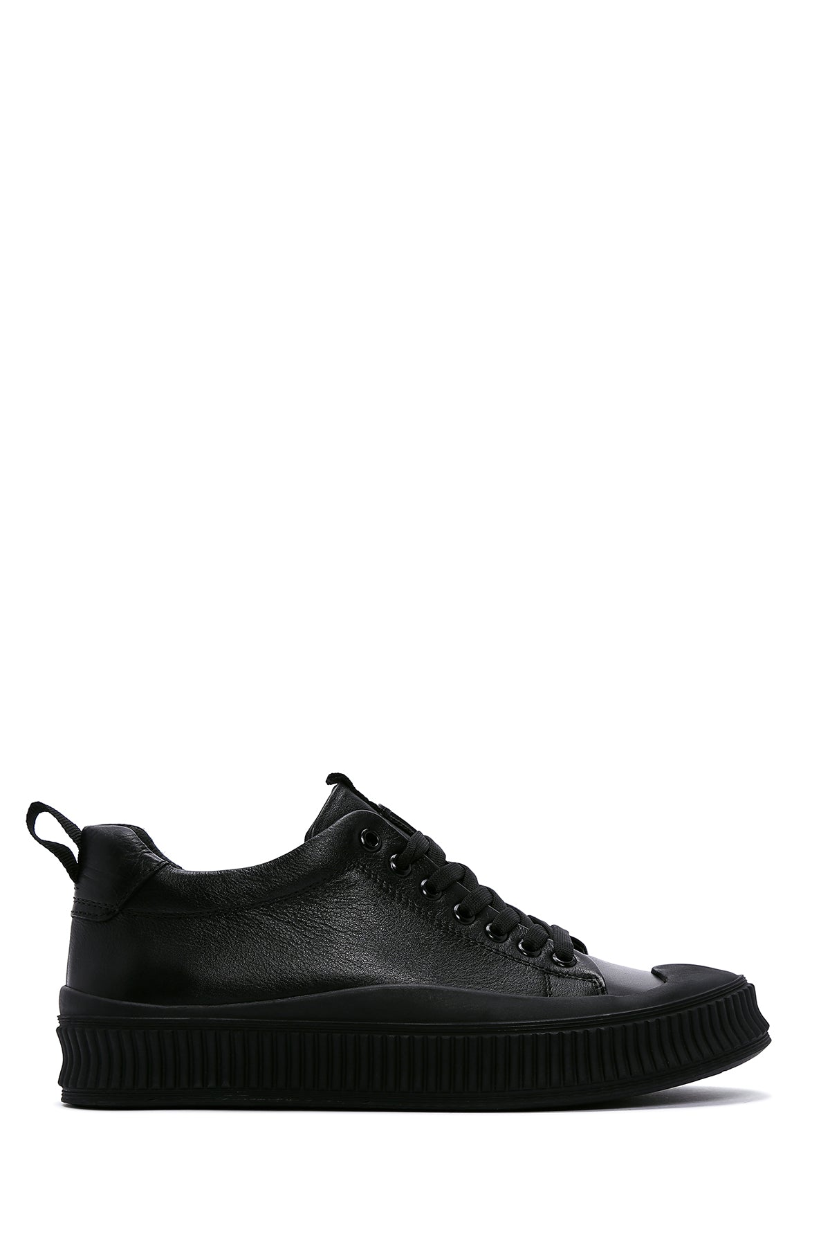 Men's Black Leather Sneaker 23WFD621918 | Derimod