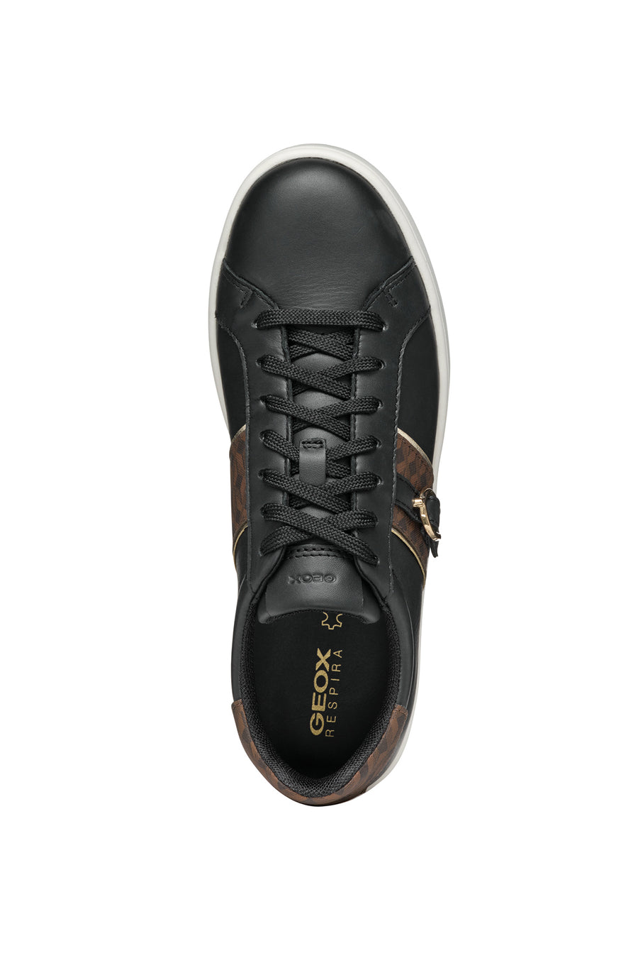 Geox Kadın Siyah Spherica Ecub-1 Bağcıklı Deri Sneaker