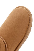 Women's Tan Short Suede Boots | Derimod