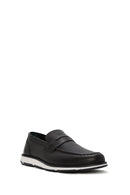 Men's Black Leather Casual Loafer | Derimod