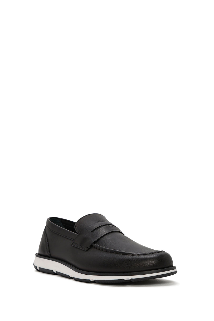 Men's Black Leather Casual Loafer