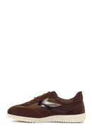 Women's Brown Lace-up Suede Leather Sneaker | Derimod