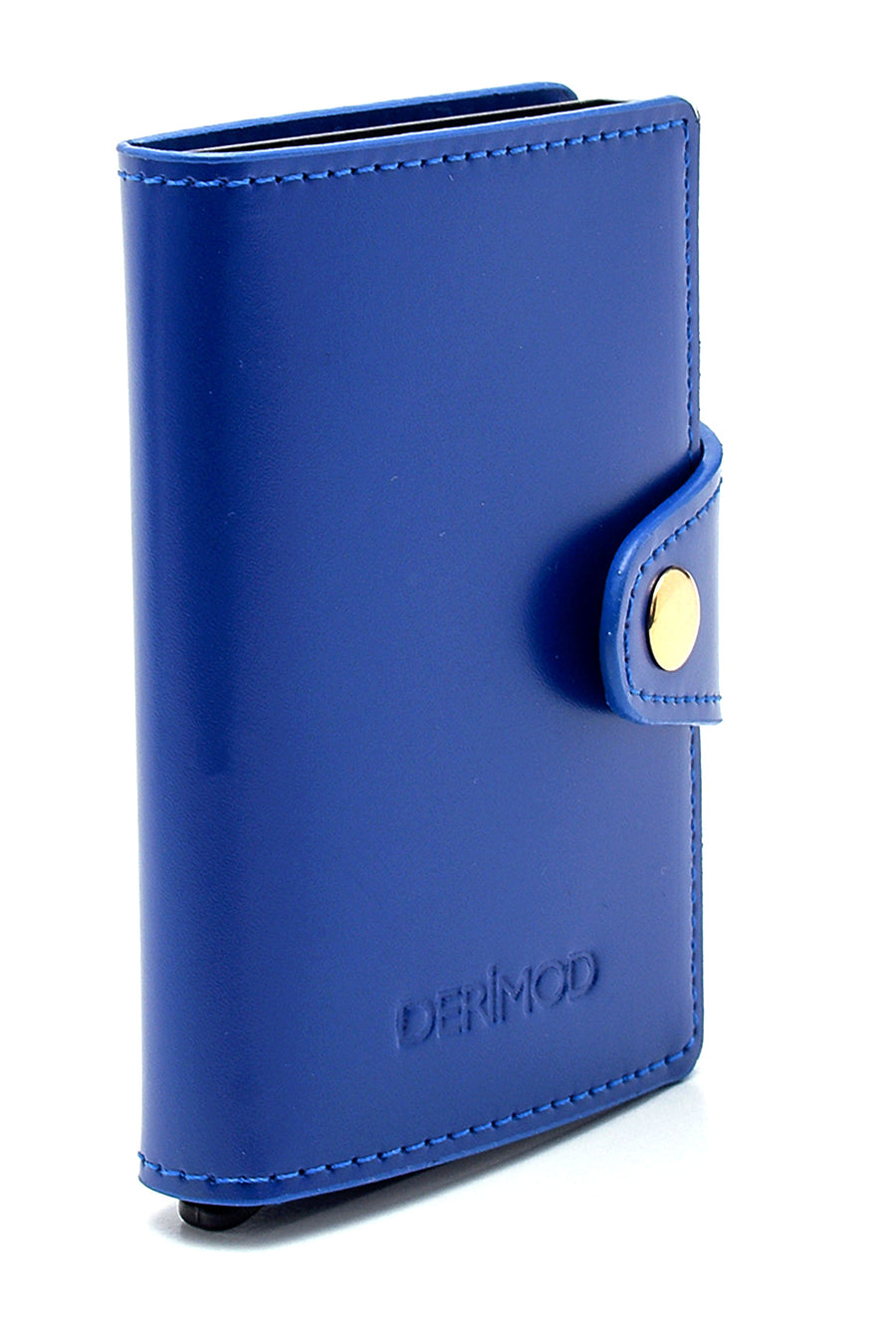 Women's Blue Leather Card Holder