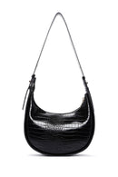 Women's Black Crocodile Handbag | Derimod