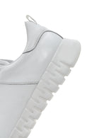 Men's White Lace-up Leather Sneaker | Derimod