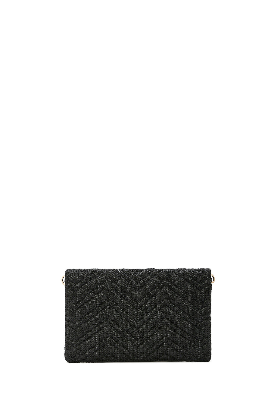 Women's Black Long Chain Strap Clutch Bag