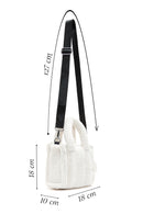 Women's Beige Long Strap Plush Crossbody Bag | Derimod