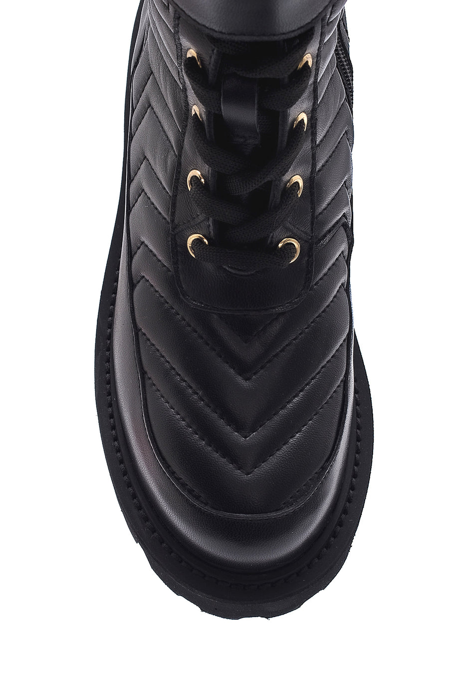 Women's Leather Quilted Boots