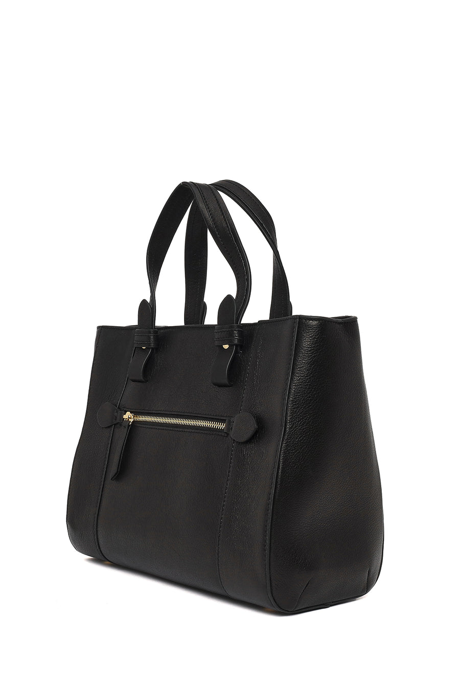 Women's Black Long Strap Leather Shoulder Bag