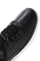 Men's Black Lace-up Leather Sneaker | Derimod